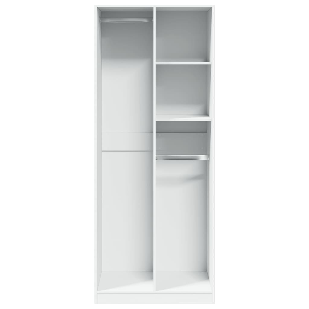 vidaXL Ντουλάπα Λευκή 80 x 50 x 200 εκ. από Επεξεργασμένο Ξύλο