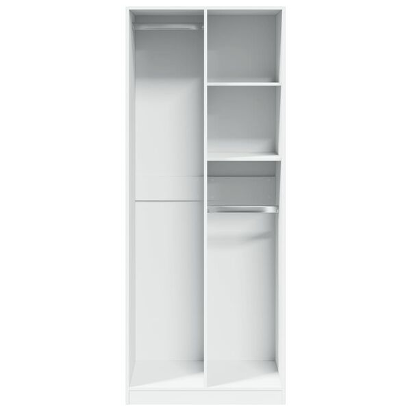 vidaXL Ντουλάπα Λευκή 80 x 50 x 200 εκ. από Επεξεργασμένο Ξύλο