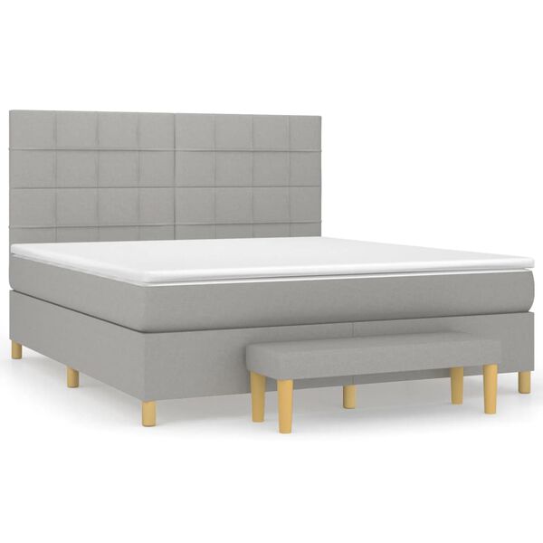 vidaXL &Kappa;&rho;&epsilon;&beta;ά&tau;&iota; Boxspring &mu;&epsilon; &Sigma;&tau;&rho;ώ&mu;&alpha; &Alpha;&nu;. &Pi;&rho;ά&sigma;&iota;&nu;&omicron; 160x200&epsilon;&kappa; &Upsilon;&phi;&alpha;&sigma;&mu;ά&tau;&iota;&nu;&omicron;