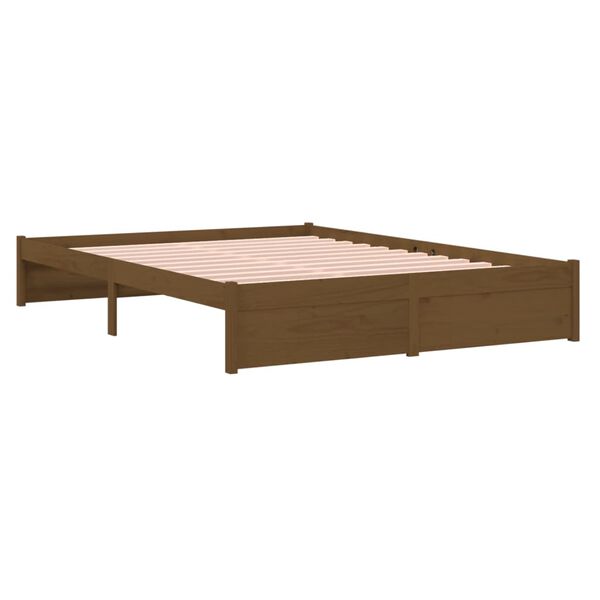 vidaXL Πλαίσιο Κρεβατιού Μελί 150 x 200 εκ. Μασίφ Ξύλο King Size