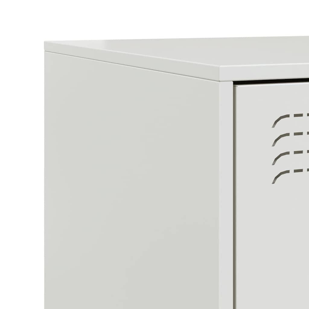 vidaXL Κομοδίνα 2 τεμ. Λευκό 34,5 x 39 x 44 εκ. από Χάλυβα