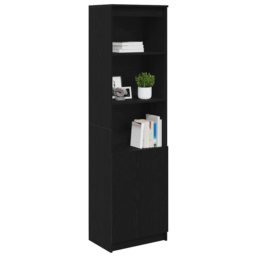 vidaXL Ντουλάπι Μαύρη δρυς 50x35x180 εκ. από Επεξεργασμένο Ξύλο