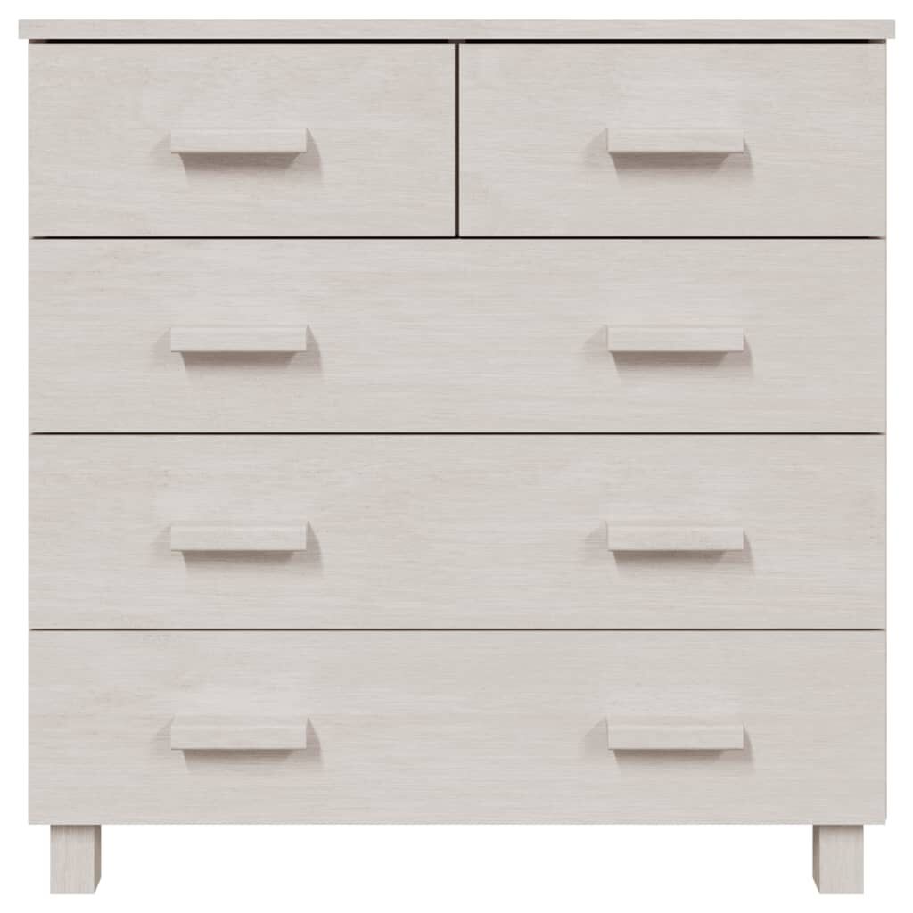 vidaXL Ντουλάπι HAMAR Λευκό 79 x 40 x 80 εκ. από Μασίφ Ξύλο Πεύκου