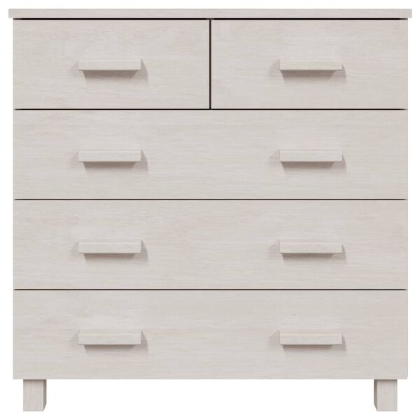 vidaXL Ντουλάπι HAMAR Λευκό 79 x 40 x 80 εκ. από Μασίφ Ξύλο Πεύκου