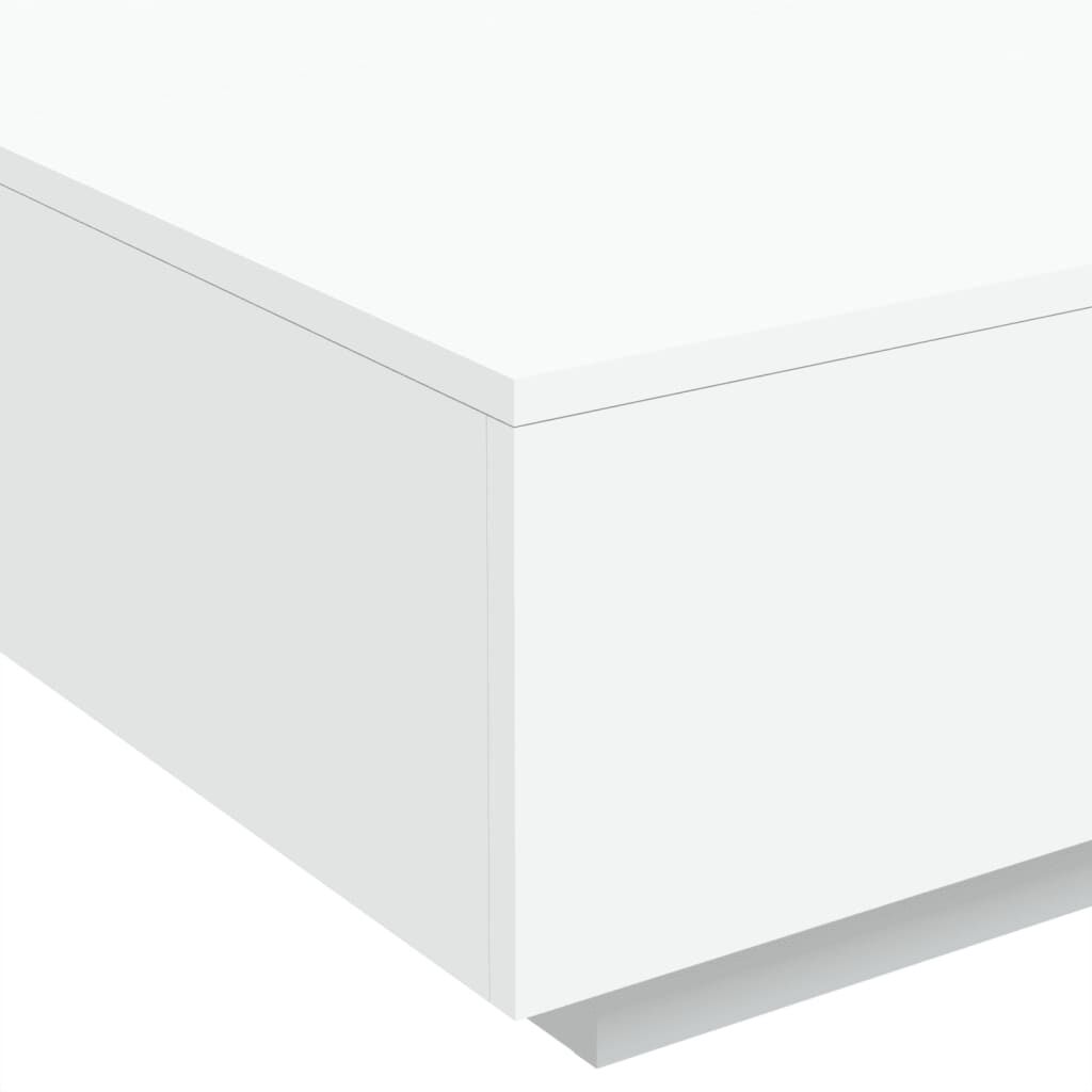 vidaXL Τραπεζάκι Σαλονιού με Φώτα LED Λευκό 80 x 80 x 31 εκ.