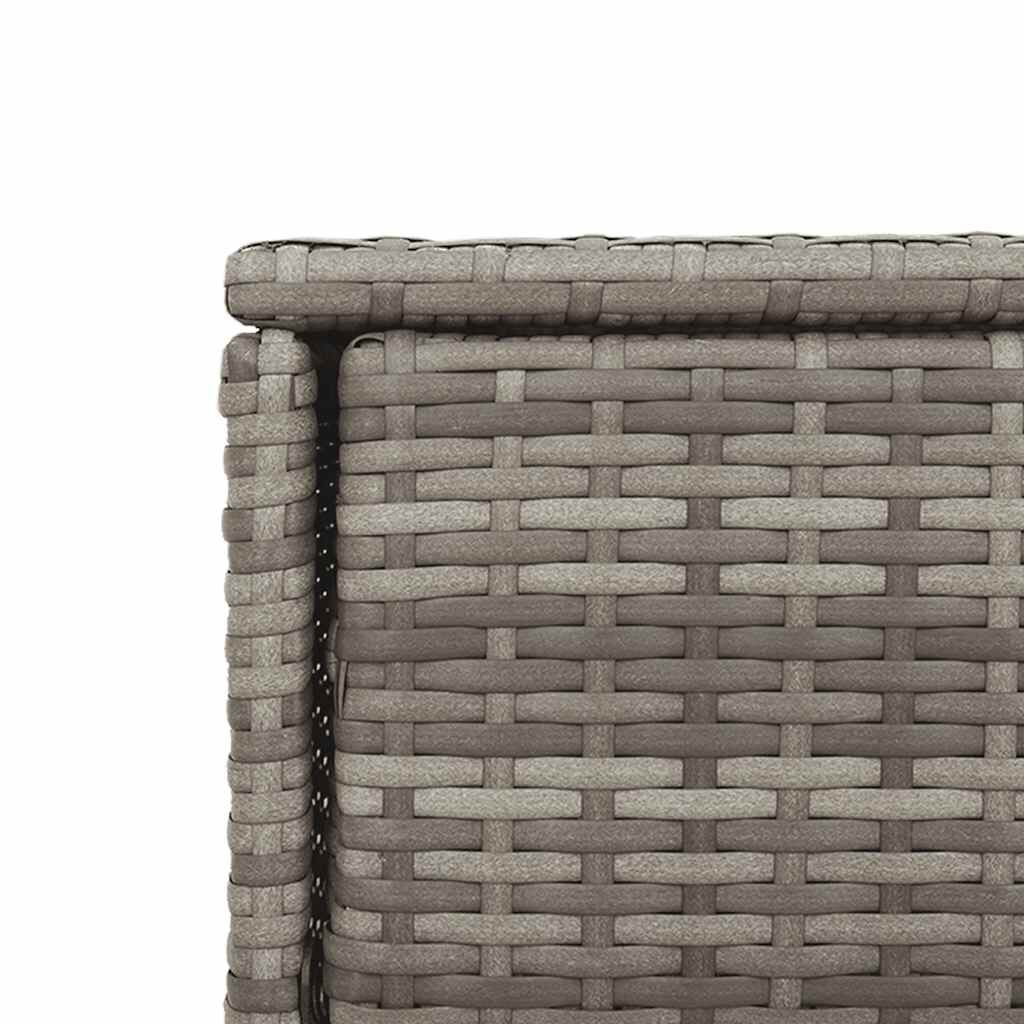 vidaXL Ντουλάπι Αποθήκευσης Κήπου Γκρι 105x55x113 εκ. Συνθετικό Ρατάν