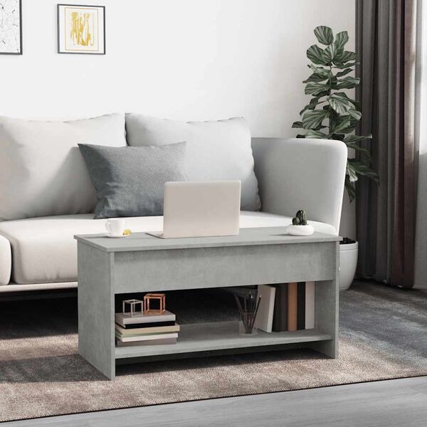 vidaXL Τραπεζάκι Σαλονιού Γκρι Σκυρ. 102x50x52,5 εκ. Επεξεργ. Ξύλο