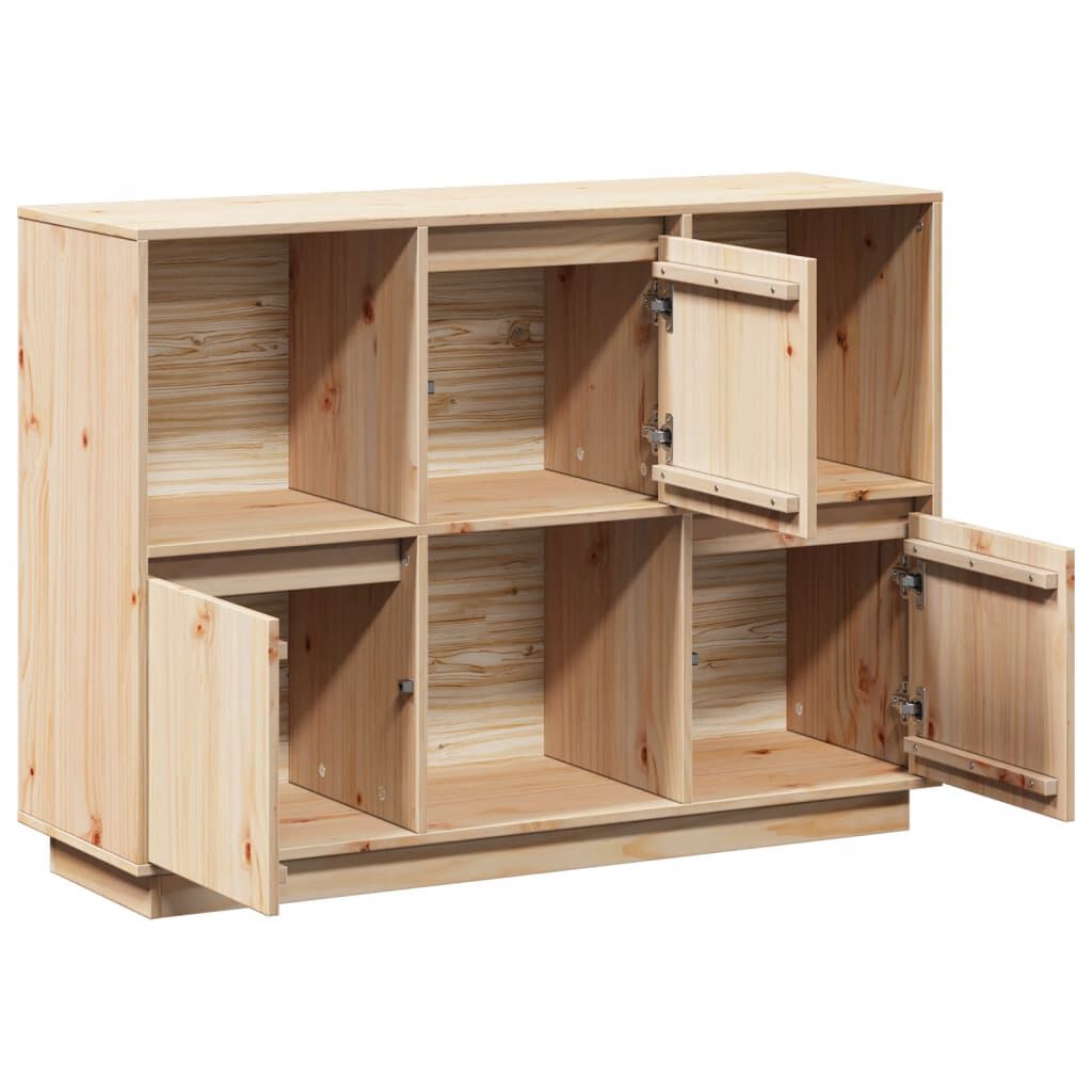 vidaXL Ντουλάπι 110,5x35x80 εκ. από Μασίφ Ξύλο Πεύκου