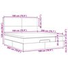 vidaXL Οθωμανικό κρεβάτι με στρώμα & LEDs Taupe 180x200cm ύφασμα