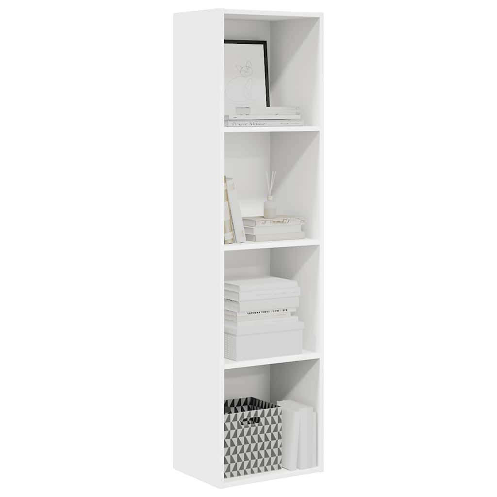 vidaXL Βιβλιοθήκη Λευκή 40x30x152 εκ. από Επεξεργασμένο Ξύλο