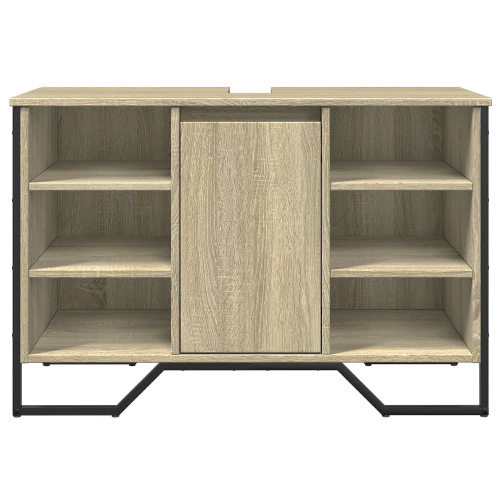 vidaXL Ντουλάπι Νιπτήρα Μπάνιου Sonoma Δρυς 91x35x60 εκ. Επεξ. Ξύλο