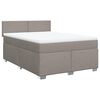 vidaXL &Kappa;&rho;&epsilon;&beta;ά&tau;&iota; Boxspring &mu;&epsilon; &Sigma;&tau;&rho;ώ&mu;&alpha; Taupe 140x200 &epsilon;&kappa;. &Upsilon;&phi;&alpha;&sigma;&mu;ά&tau;&iota;&nu;&omicron;