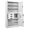 vidaXL Ντουλάπα Γραφείου Λευκή 90 x 40 x 180 εκ. Ατσάλινη