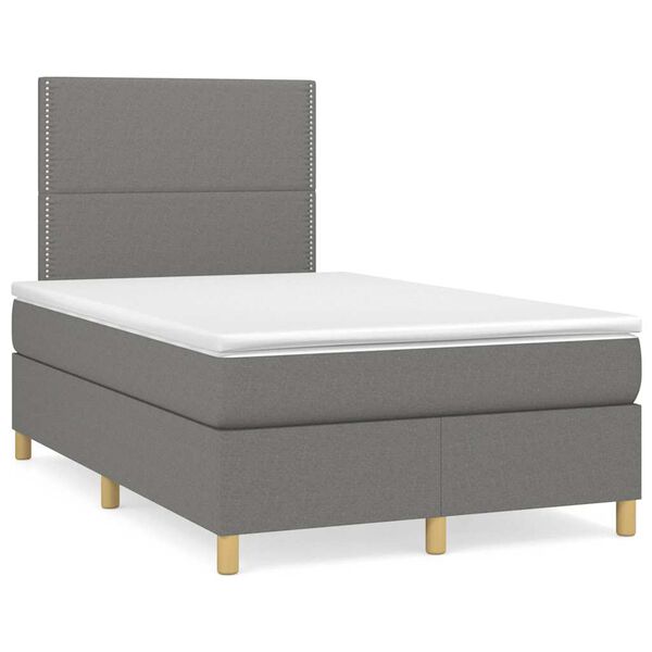vidaXL &Kappa;&rho;&epsilon;&beta;ά&tau;&iota; Boxspring &mu;&epsilon; &Sigma;&tau;&rho;ώ&mu;&alpha; & LED &Sigma;&kappa;.&Gamma;&kappa;&rho;&iota; 120x190&epsilon;&kappa;. &Upsilon;&phi;&alpha;&sigma;&mu;ά&tau;&iota;&nu;&omicron;
