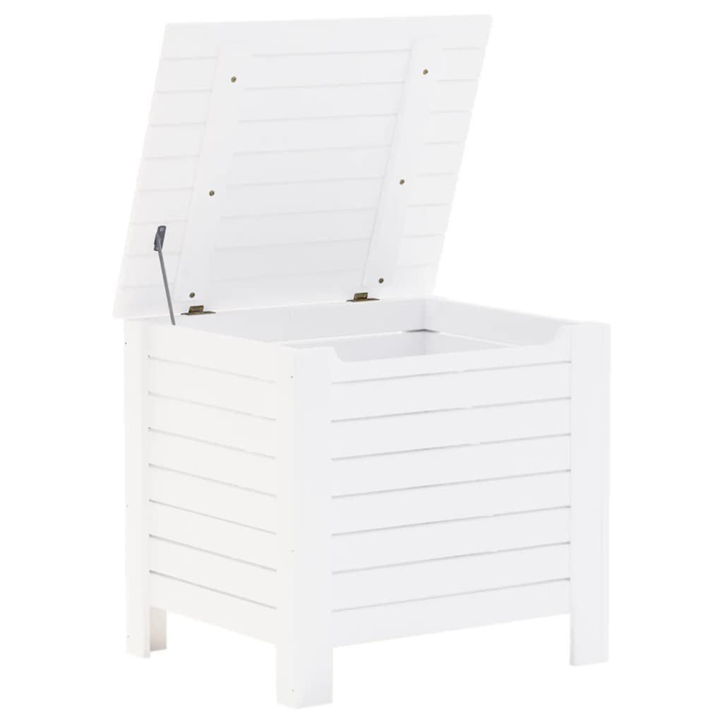 vidaXL Κουτί Αποθήκευσης με Καπάκι RANA Λευκό 60x49x54εκ. Μασίφ Πεύκο