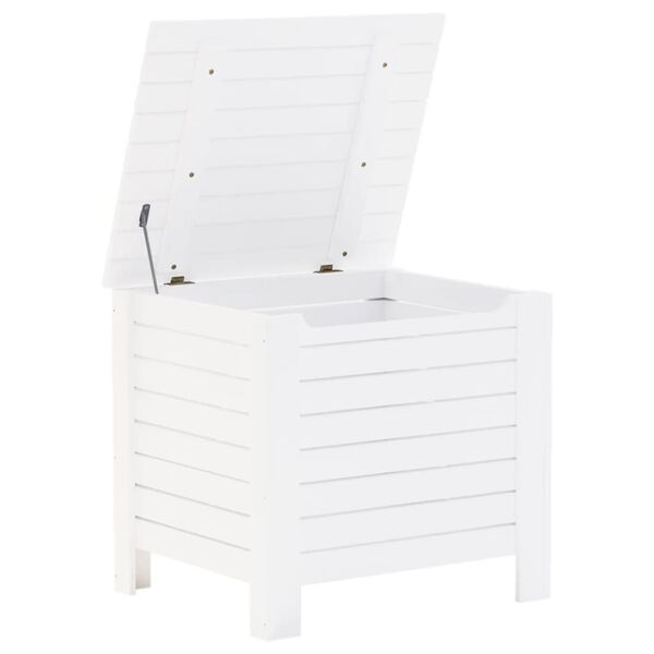 vidaXL Κουτί Αποθήκευσης με Καπάκι RANA Λευκό 60x49x54εκ. Μασίφ Πεύκο