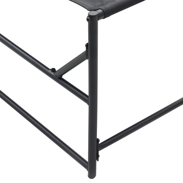 vidaXL Ξαπλώστρα Κήπου - Ανθρακί - 200x74x73 εκ. - Χάλυβας & Τεξτιλίνη