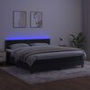 vidaXL &Kappa;&rho;&epsilon;&beta;ά&tau;&iota; Boxspring &mu;&epsilon; &Sigma;&tau;&rho;ώ&mu;&alpha; & LED &Mu;&alpha;ύ&rho;&omicron; 180x200 &epsilon;&kappa;. &Beta;&epsilon;&lambda;&omicron;ύ&delta;&iota;&nu;&omicron;