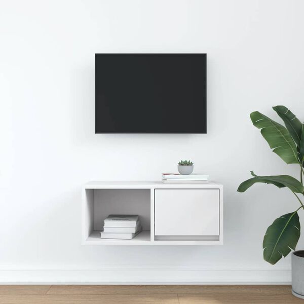 vidaXL Έπιπλο Τηλεόρασης Λευκό 60x31x25,5 εκ. Επεξεργασμένο Ξύλο