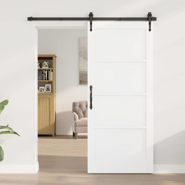 vidaXL Συρόμενη Πόρτα Άλλο ORKDAL Λευκό και μαύρο 86 x 198.5 cm