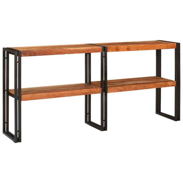 vidaXL Τραπέζι κονσόλας 160x33x75 εκ. Μασίφ χοντροκομμένο ακακία