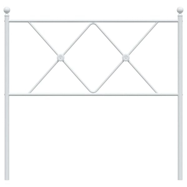 vidaXL Κεφαλάρι Λευκό 90 εκ. Μεταλλικό