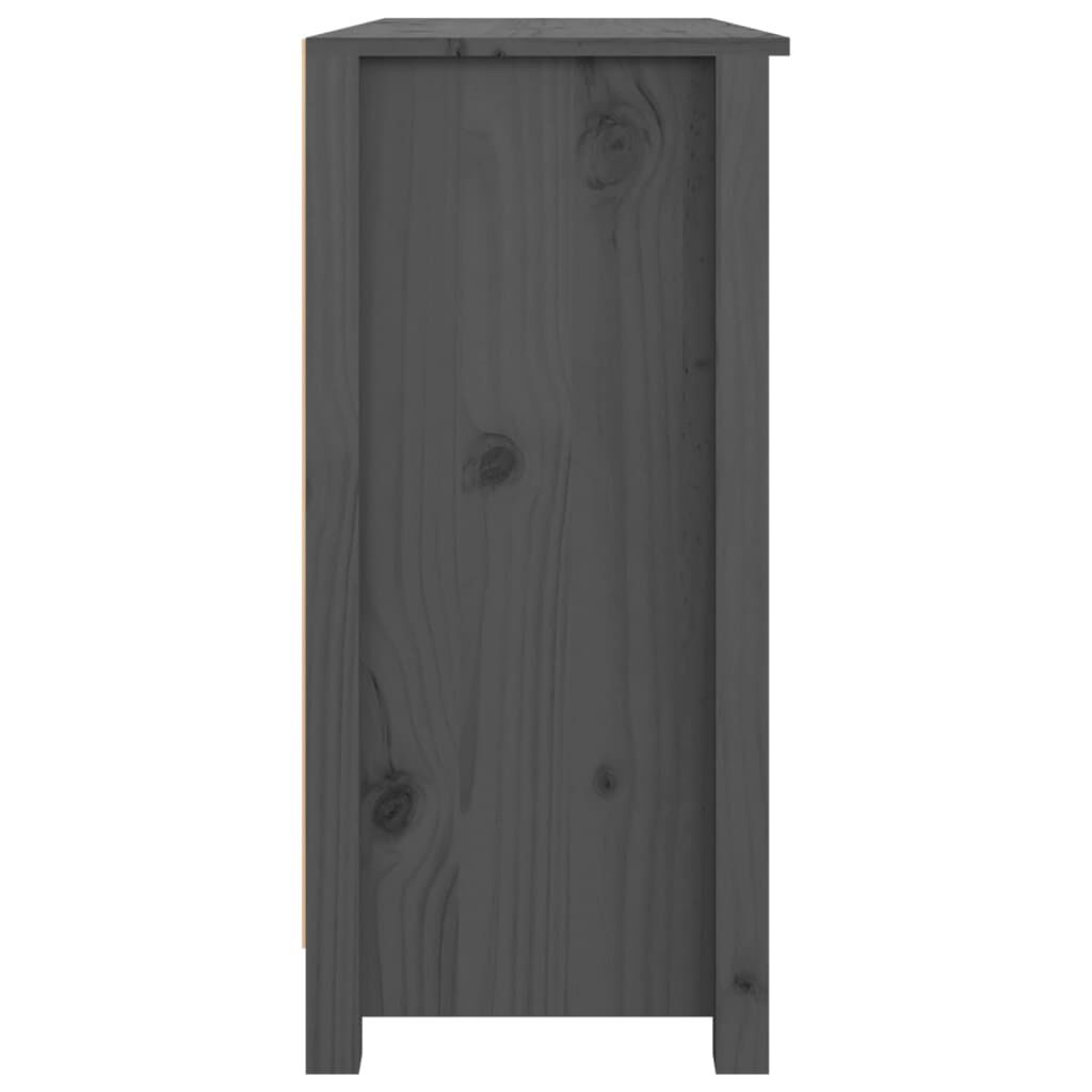 vidaXL Ντουλάπι Γκρι 100 x 35 x 74 εκ. από Μασίφ Ξύλο Πεύκου