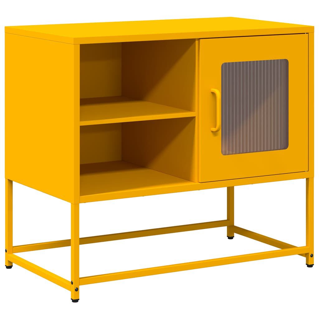vidaXL Έπιπλο Τηλεόρασης Μουσταρδί Κίτρινο 68x39x60,5 εκ. από Ατσάλι