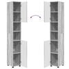 vidaXL Σετ Επίπλων Μπάνιου με πόρτα 4 pcs Γκρι sonoma 61 x 35 x 64 εκ.