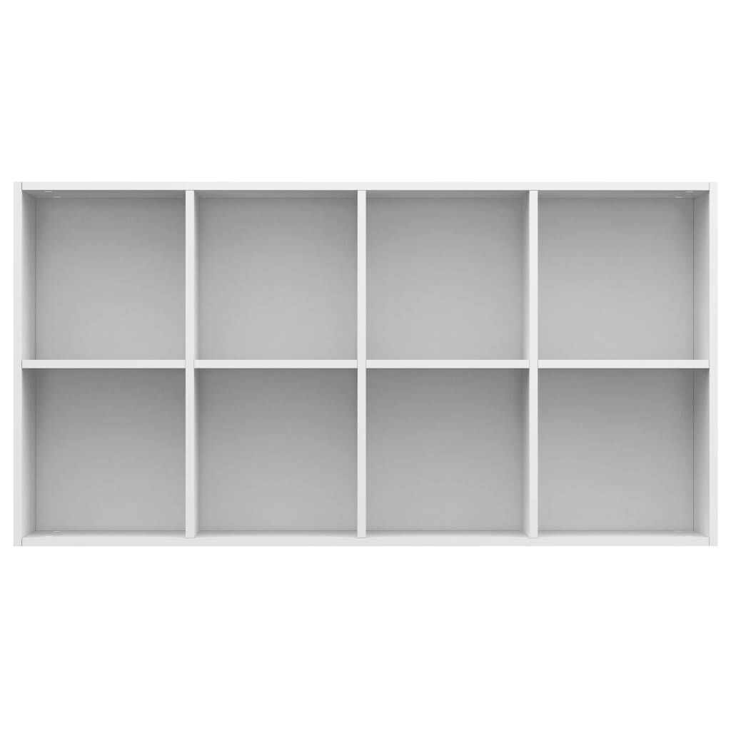 vidaXL Ραφιέρα/Βιβλιοθήκη Γυαλιστερό Λευκό 66x30x130 εκ. Επεξ. Ξύλο