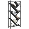 vidaXL Βιβλιοθήκη Μαύρη 79x30x180 εκ. Επεξεργασμένο Ξύλο & Μέταλλο