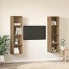 vidaXL &Sigma;&epsilon;&tau; &epsilon;&pi;ί&pi;&lambda;&omicron;&upsilon; &tau;&eta;&lambda;&epsilon;ό&rho;&alpha;&sigma;&eta;&sigmaf; 4 pcs Artisan Oak 37 x 37 x 72 &epsilon;&kappa;