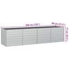 vidaXL Ζαρντινιέρα Υπερυψωμένη Ασημί 320x80x77 εκ. Γαλβανισμ. Χάλυβας