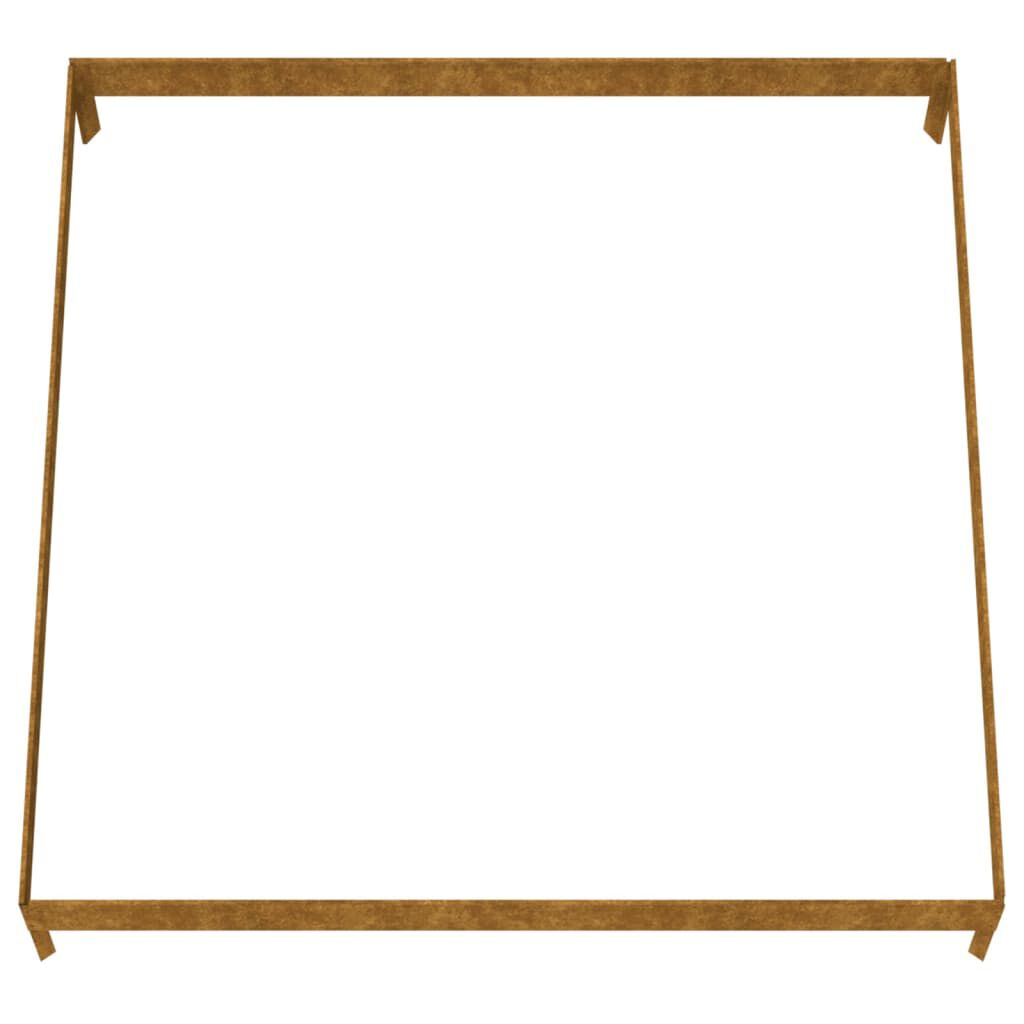 vidaXL Ζαρντινιέρα 100 x 100 x 18,5 εκ. από Ατσάλι Σκληρυθέν στον Αέρα