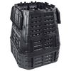vidaXL Κάδος Κομποστοποίησης Μαύρος 93,3 x 93,3 x 113 εκ. 740 Λίτρων
