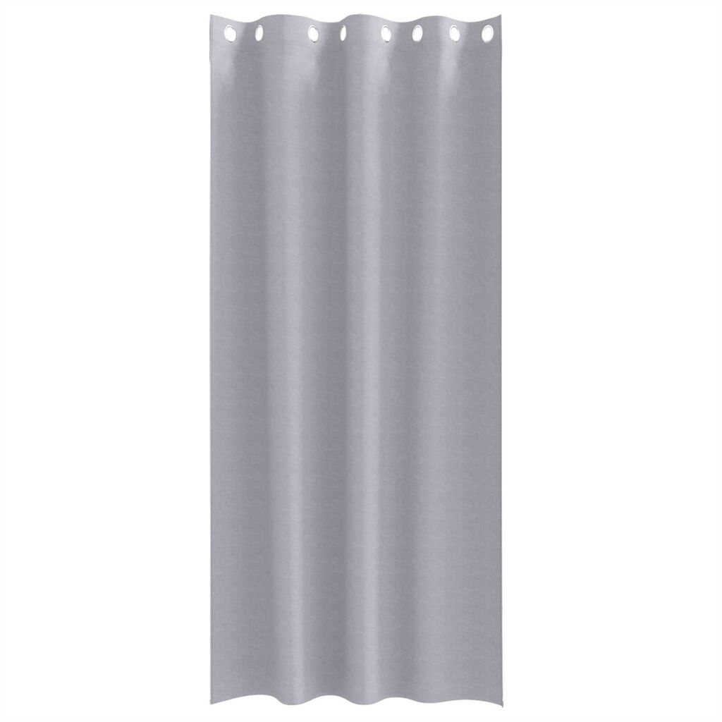 vidaXL Κουρτίνες 2 pcs Μεταλλικό Γκρι 225 x 140 εκ. Πολυεστέρας