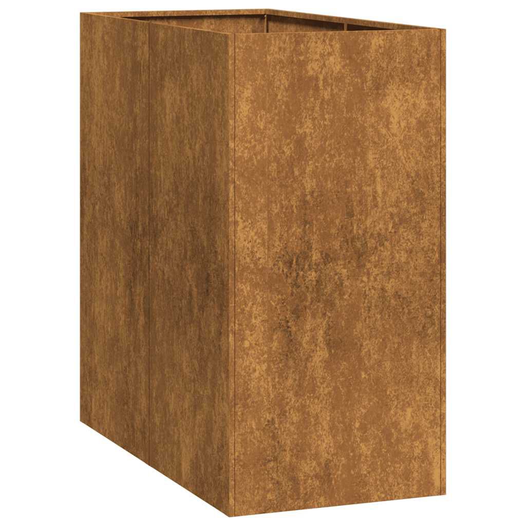 vidaXL Ζαρντινιέρα Σκουριασμένο 40x80x80εκ. Ατσάλι Σκληρυθέν στον Αέρα