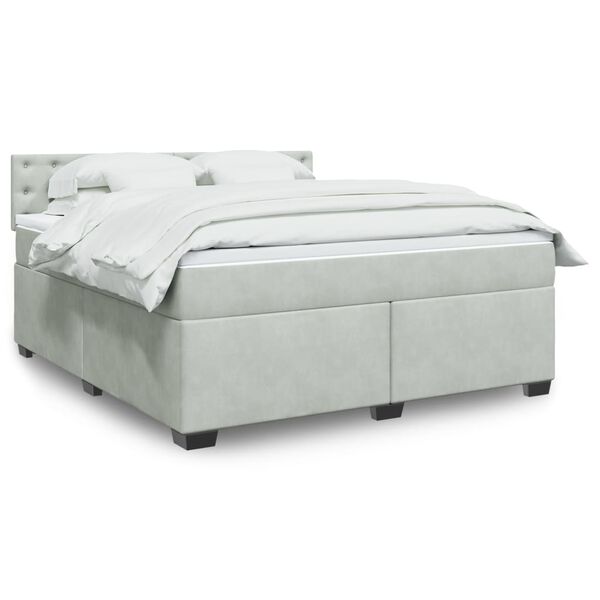 vidaXL &Kappa;&rho;&epsilon;&beta;ά&tau;&iota; Boxspring &mu;&epsilon; &Sigma;&tau;&rho;ώ&mu;&alpha; &Alpha;&nu;&omicron;&iota;&chi;&tau;ό &Gamma;&kappa;&rho;&iota; 180x200 &epsilon;&kappa;. &Beta;&epsilon;&lambda;&omicron;ύ&delta;&iota;&nu;&omicron;