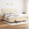 vidaXL &Kappa;&rho;&epsilon;&beta;ά&tau;&iota; Boxspring &mu;&epsilon; &Sigma;&tau;&rho;ώ&mu;&alpha; &Kappa;&rho;&epsilon;&mu; 200x200 &epsilon;&kappa;. &Upsilon;&phi;&alpha;&sigma;&mu;ά&tau;&iota;&nu;&omicron;