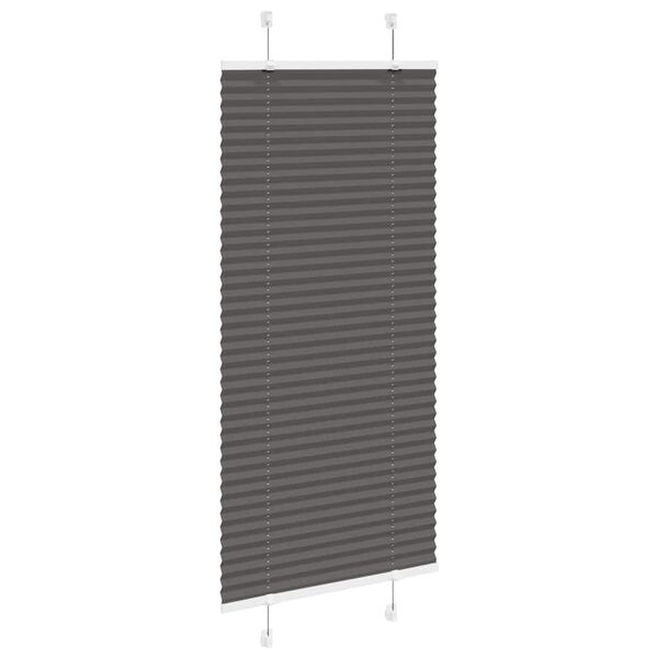 vidaXL Πλισέ περσίδα Μαύρο 65x150 cm Πλάτος υφάσματος 64,4 cm