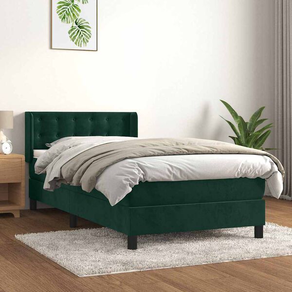 vidaXL &Kappa;&rho;&epsilon;&beta;ά&tau;&iota; Boxspring &mu;&epsilon; &Sigma;&tau;&rho;ώ&mu;&alpha; &Sigma;&kappa;&omicron;ύ&rho;&omicron; &Pi;&rho;ά&sigma;&iota;&nu;&omicron; 80x200 &epsilon;&kappa;. &Beta;&epsilon;&lambda;&omicron;ύ&delta;&iota;&nu;&omicron;