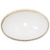 vidaXL Νιπτήρας Οβάλ Λευκός και Χρυσός 59 x 40 x 15 εκ. Κεραμικός