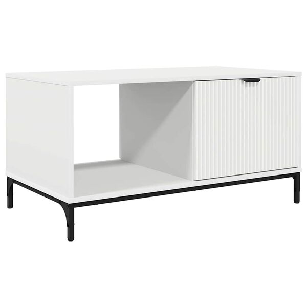 vidaXL Τραπεζάκι σαλονιού Λευκό 90 x 49 x 46 εκ. Επεξεργασμένο ξύλο