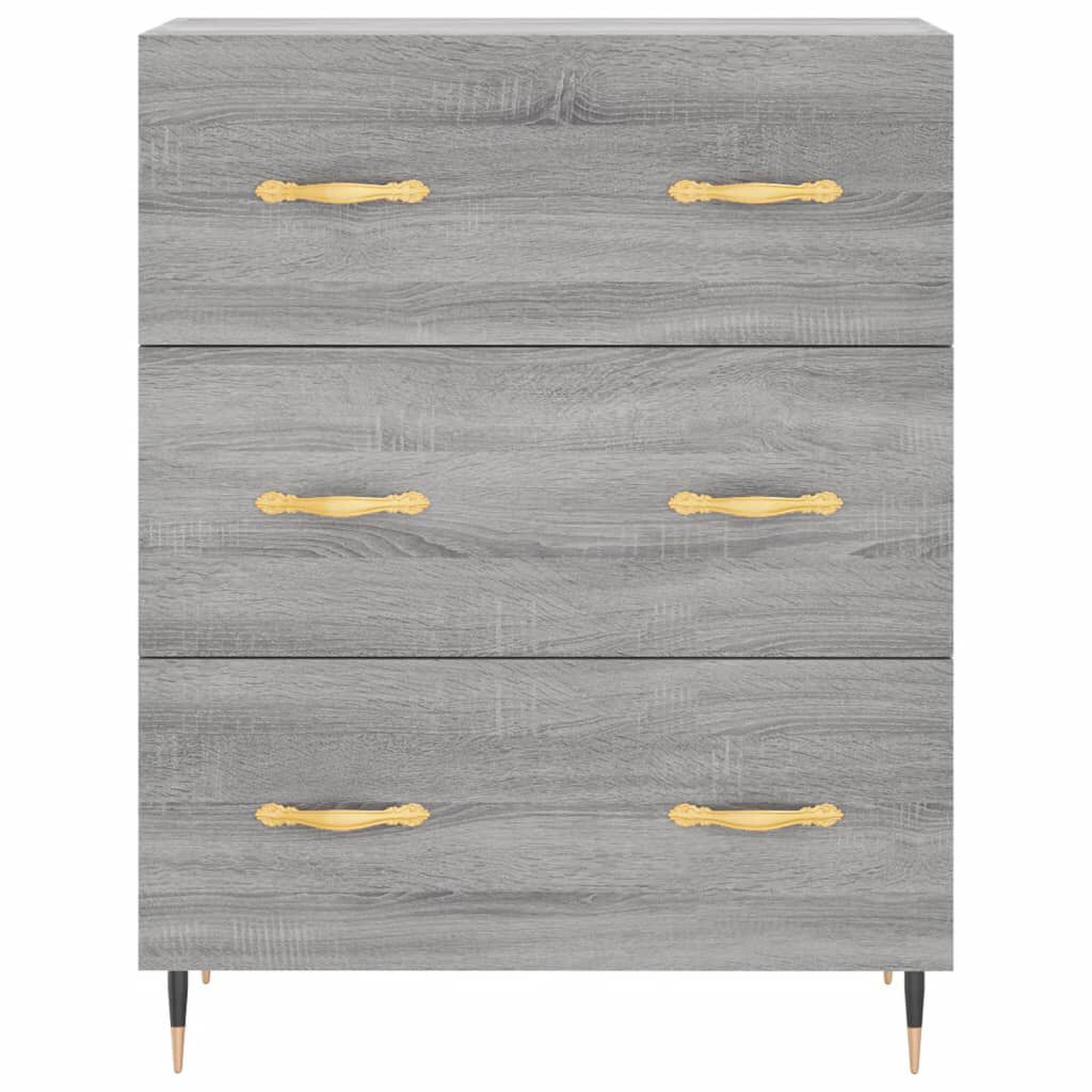 vidaXL Ντουλάπι Γκρι Sonoma 69,5 x 34 x 90 εκ. από Επεξεργασμένο Ξύλο