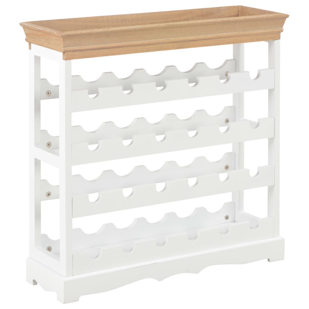 vidaXL Κάβα Κρασιών Λευκή 70 x 22,5 x 70,5 εκ. από MDF