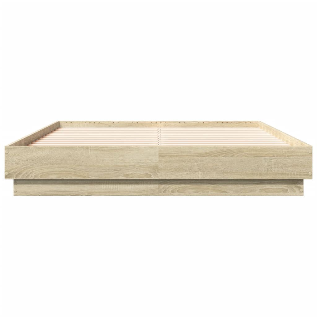 vidaXL Πλαίσιο Κρεβατιού Sonoma Δρυς 140x190 εκ. Επεξεργασμένο Ξύλο