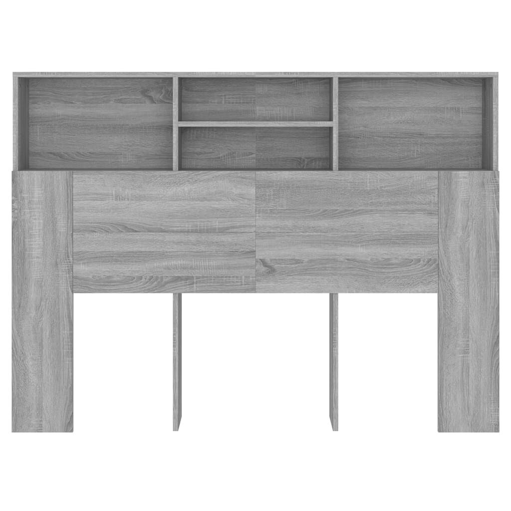 vidaXL Κεφαλάρι Με Αποθηκευτικό Χώρο Γκρι Sonoma 140x19x103,5 εκ.