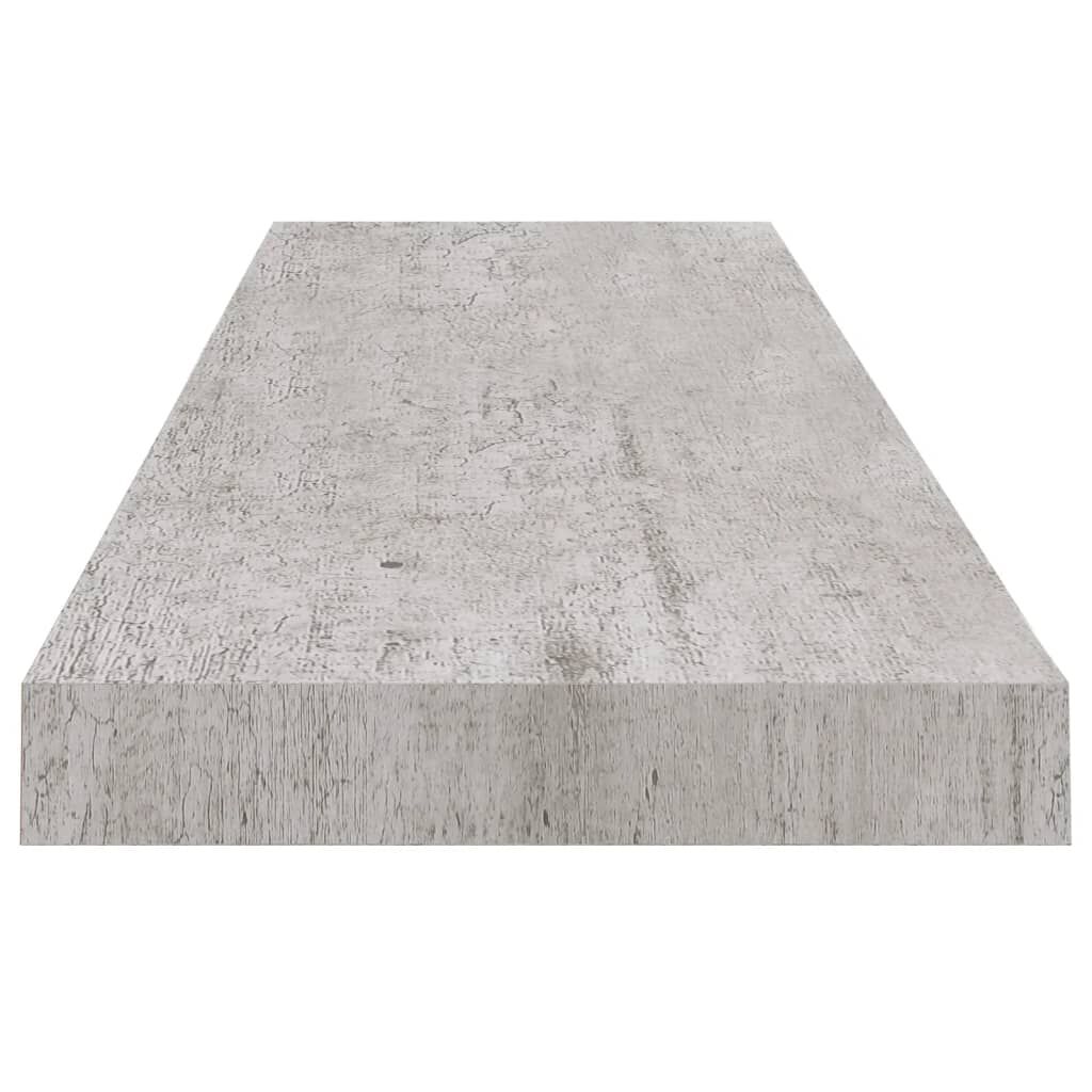 vidaXL Ράφια Τοίχου 2 τεμ. Γκρι Σκυροδέματος 90 x 23,5 x 3,8 εκ. MDF