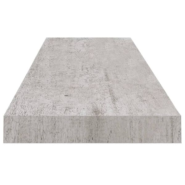 vidaXL Ράφια Τοίχου 2 τεμ. Γκρι Σκυροδέματος 90 x 23,5 x 3,8 εκ. MDF