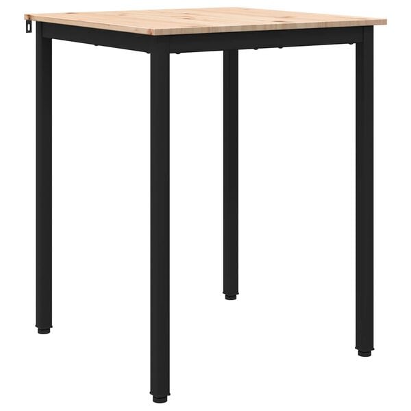 vidaXL Τραπεζαρία Φυσικό 80 x 80 x 75 cm Στερεά ξυλεία πεύκου